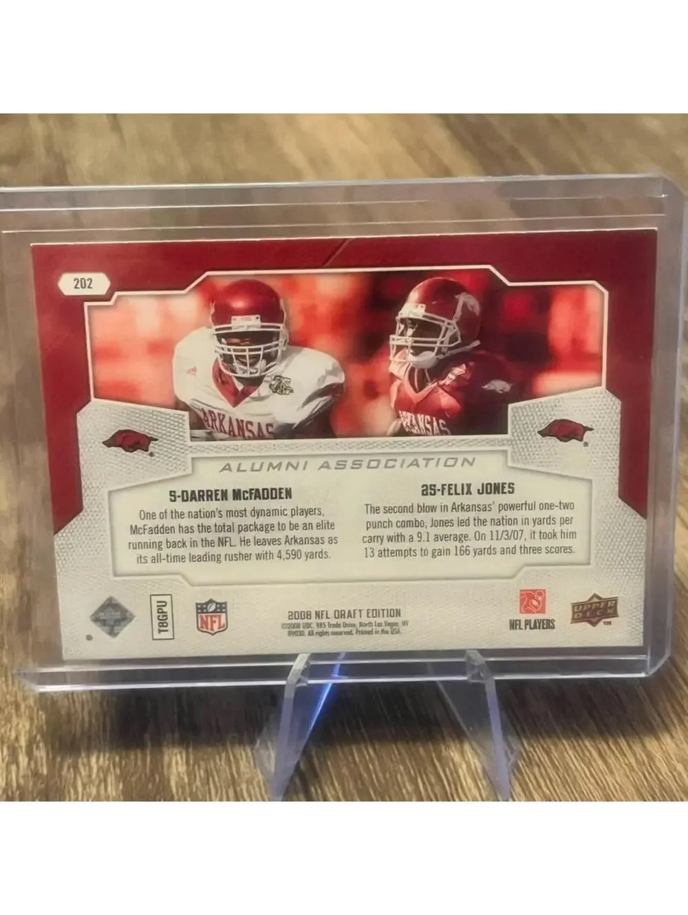 Darren McFadden/Felix Jones 2008 Upper Deck Draft #202 Alumni Association